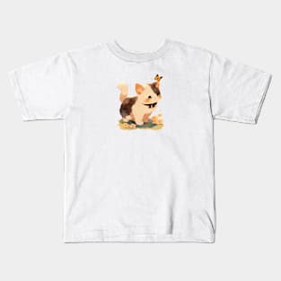 Kawaii Garden Kitty #2 Kids T-Shirt